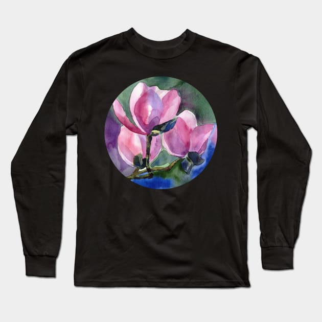 Magnolia Long Sleeve T-Shirt by Irina_Reznikova